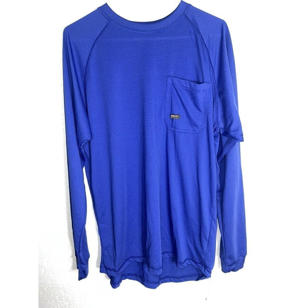 Ariat Rebar Men Medium Pocket Tee Long-Sleeve Work Wear Performance Shirt E1 - Picture 3 of 8